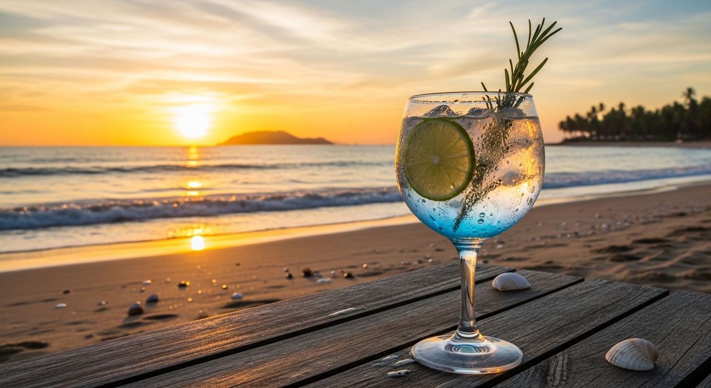 Profesyonel cin tonik kokteyli hazırlığı - Momo Cocktail
