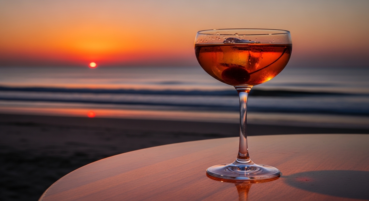 Profesyonel Manhattan kokteyl hazırlığı - Momo Cocktail