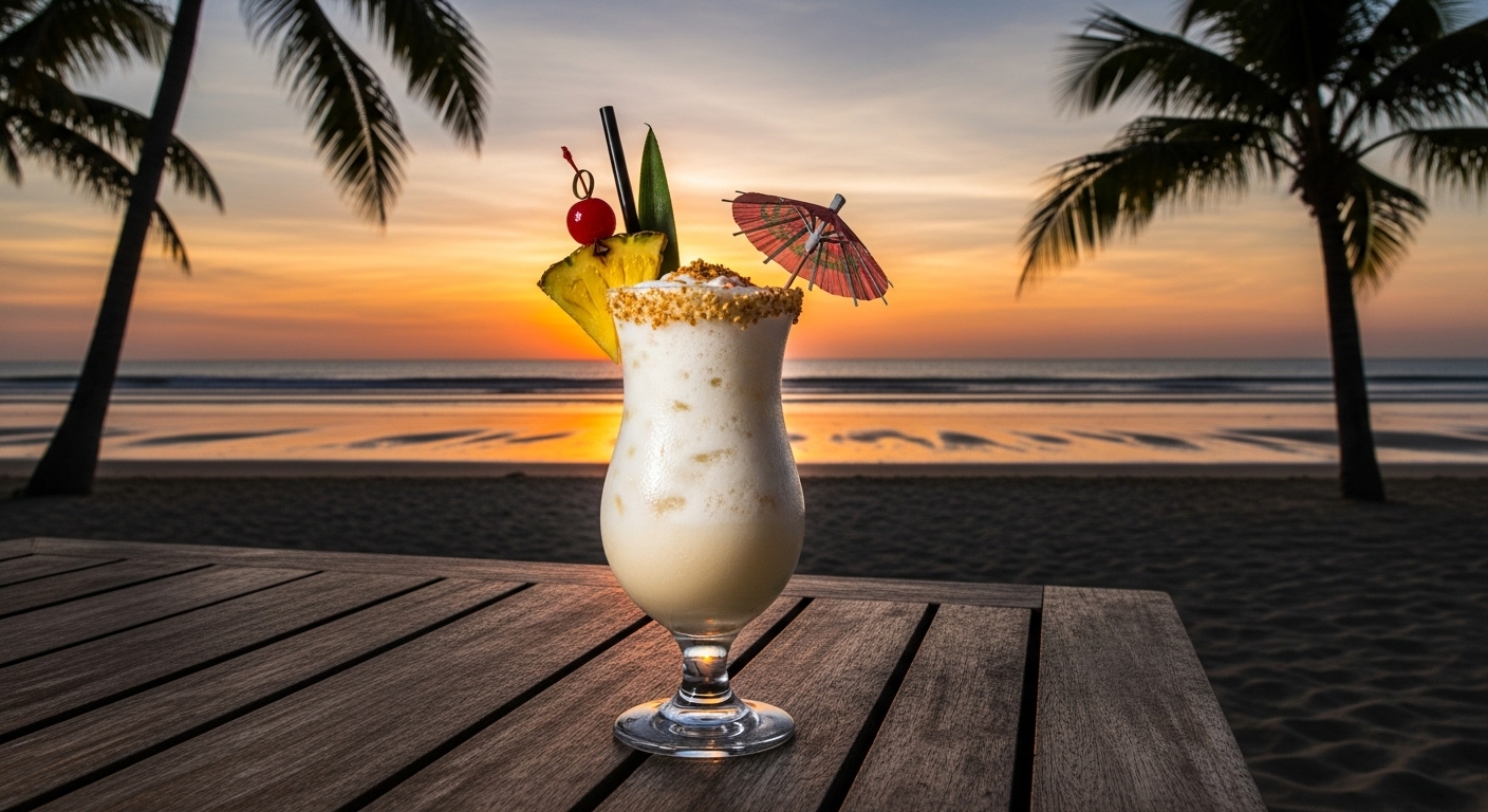 Profesyonel Pina Colada kokteyl hazırlığı - Momo Cocktail